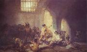 Francisco Jose de Goya The Madhouse. oil painting artist